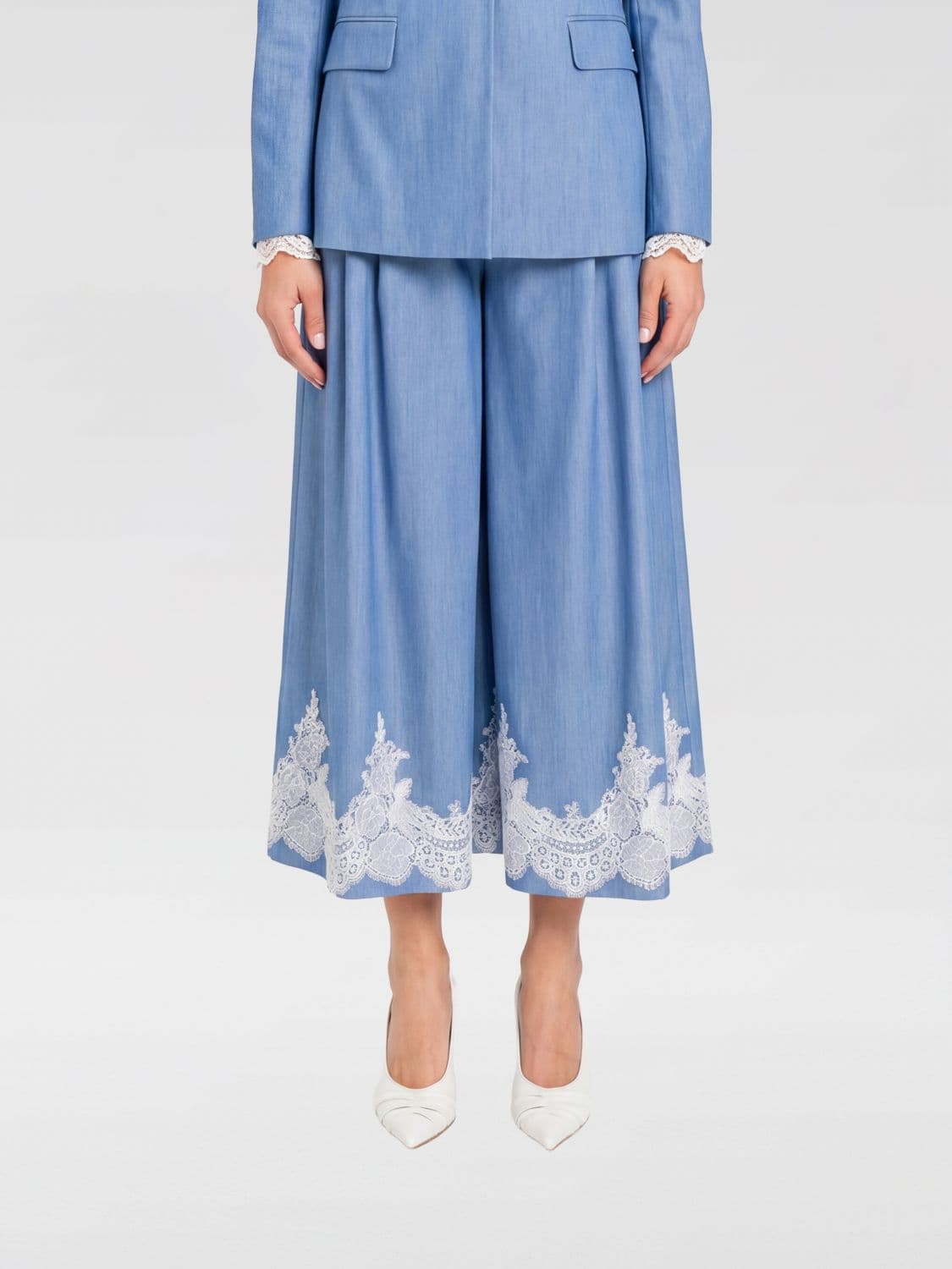 Actitude Twinset Twinset Actitude Cropped Cotton Trousers With Inserts · XL