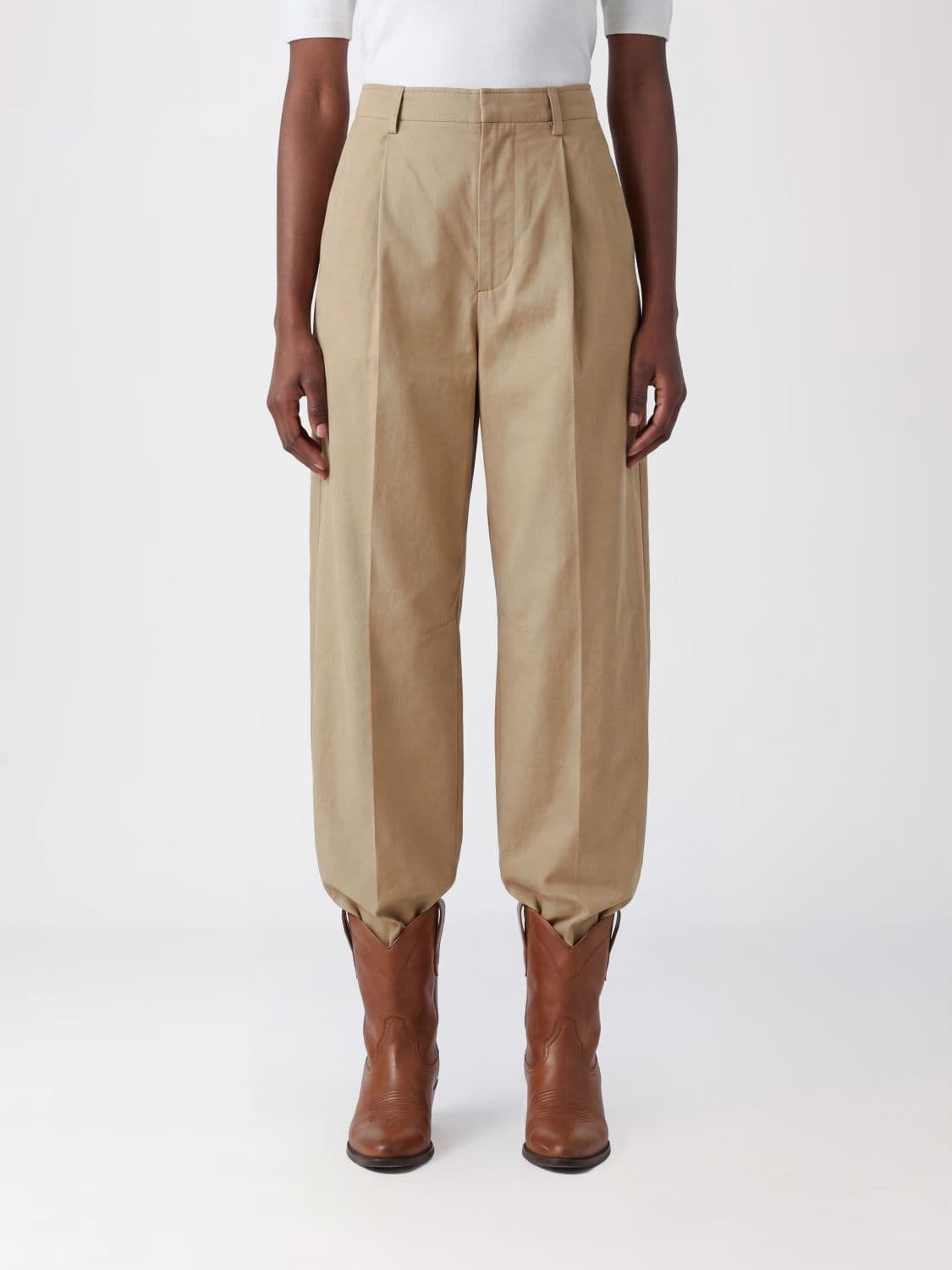 Mm6 Maison Margiela Cotton Blend Baggy Trousers