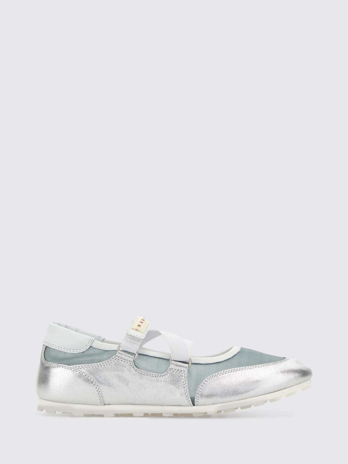 Marni Mesh Nylon and Laminated Leather Ballerinas