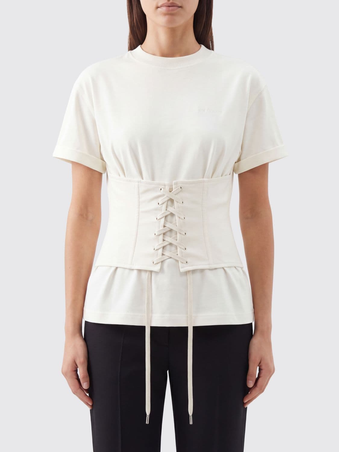 Mcqueen Cotton T-Shirts with Laces