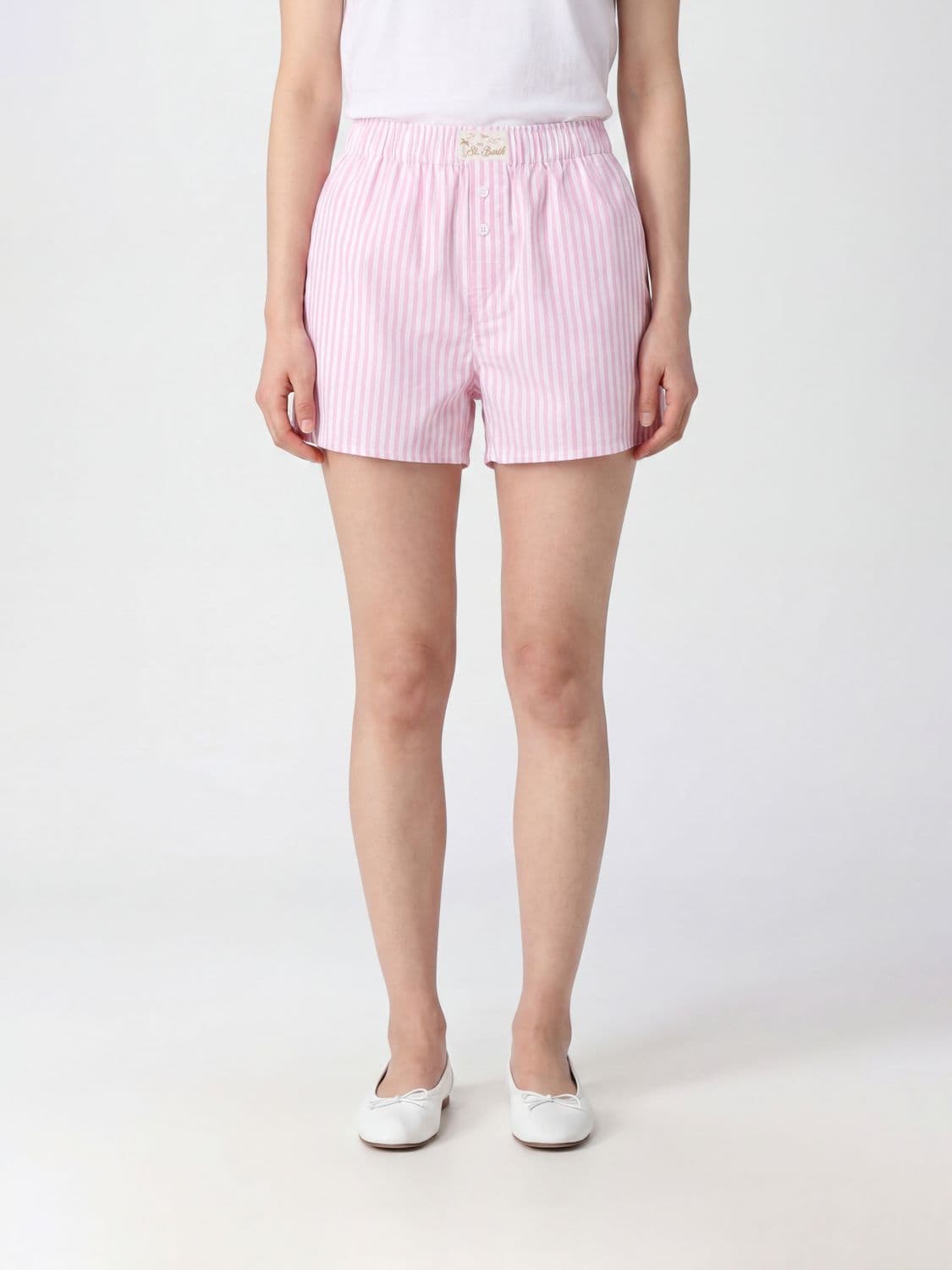 Mc2 Saint Barth Striped Cotton Shorts