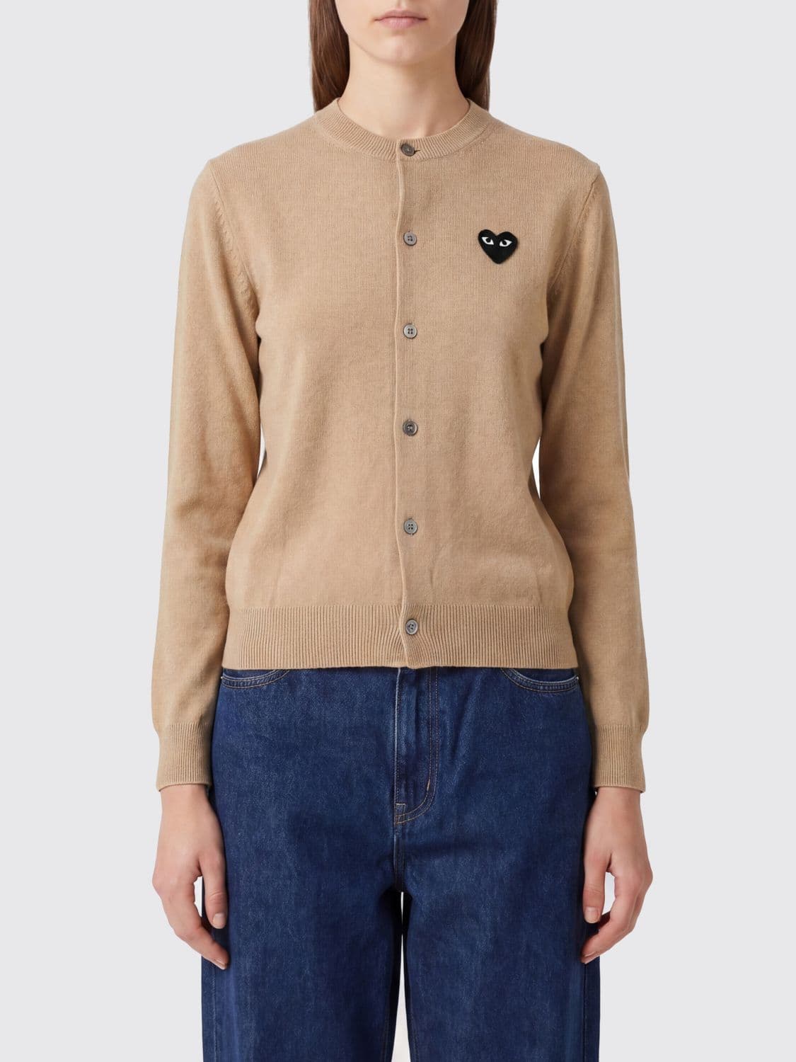 Comme Des Garçons Play Wool Cardigan with Logo