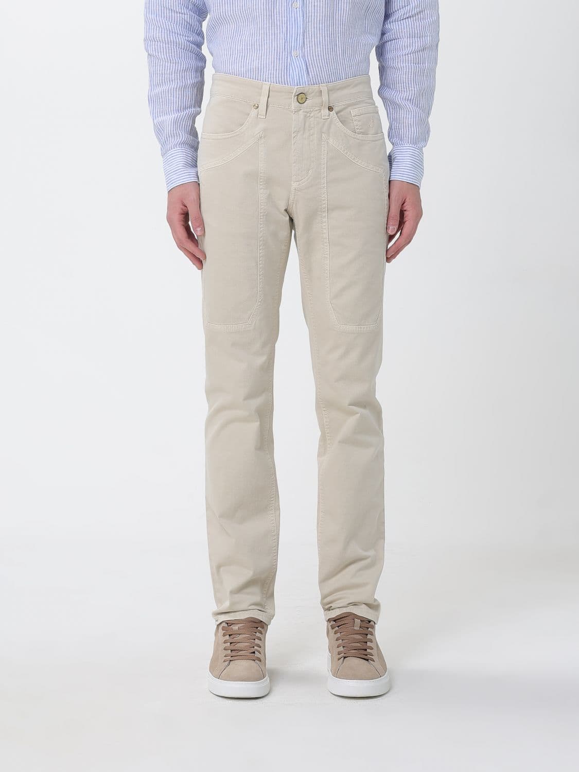 Jeckerson John Slim Fit Trousers in Stretch Cotton