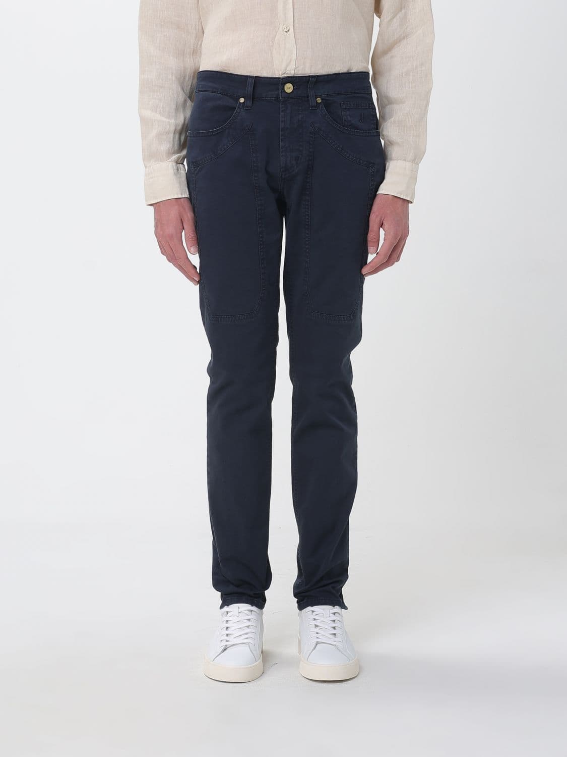 Jeckerson John Slim Fit Trousers in Stretch Cotton