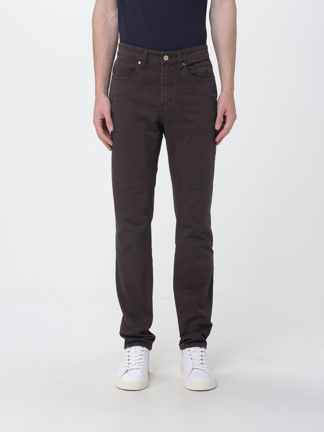 Jeckerson John Slim Fit Trousers in Stretch Cotton