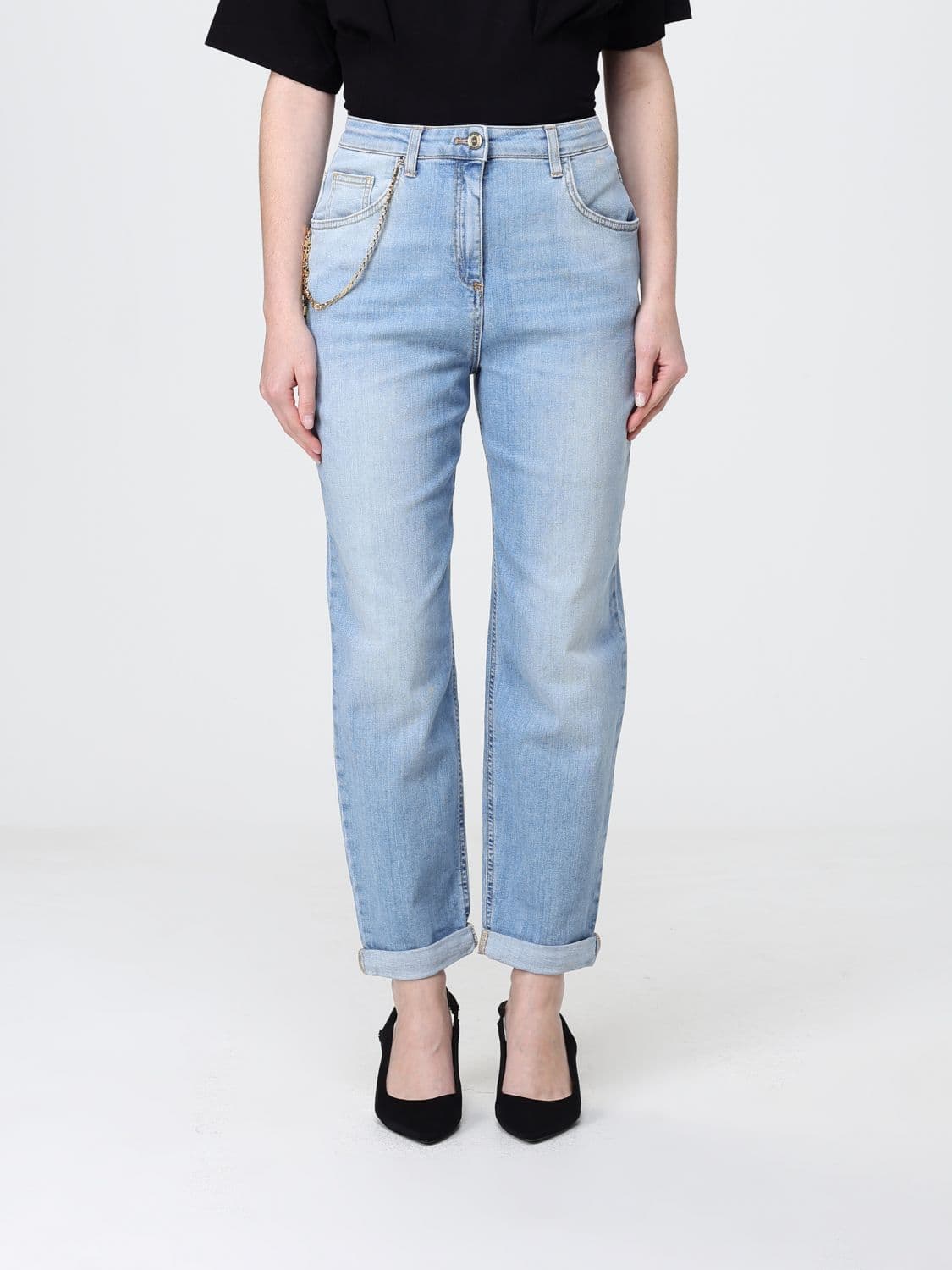 Elisabetta Franchi Stretch Denim Slim Fit Jeans