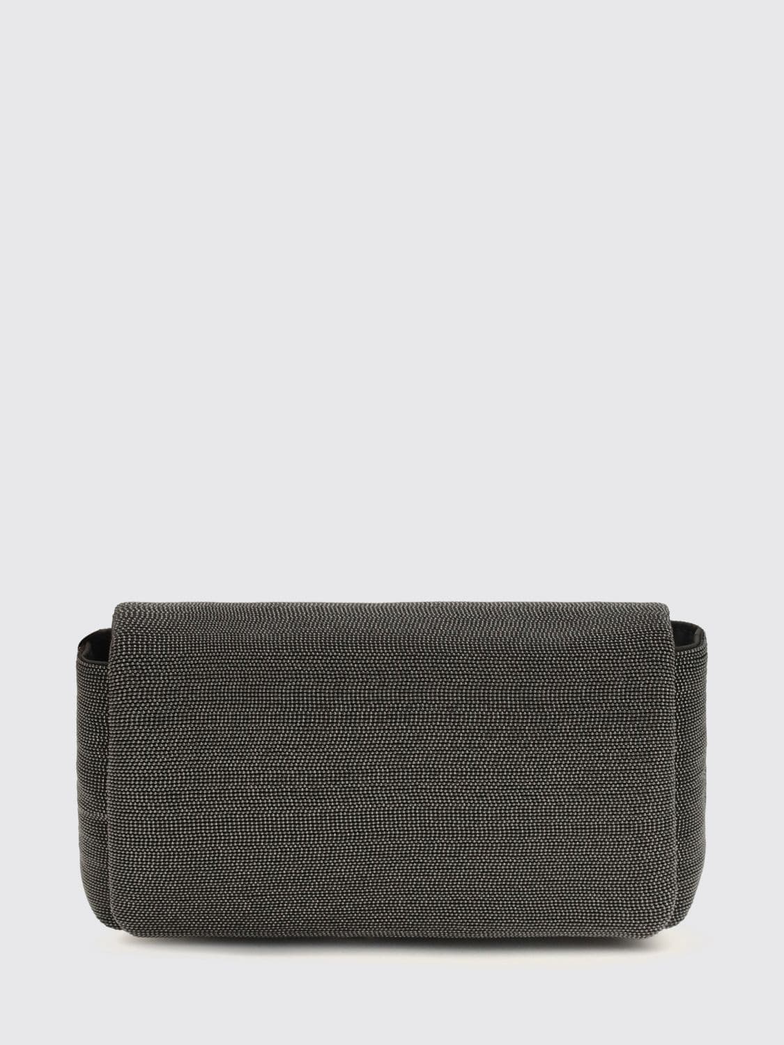 Brunello Cucinelli Leather Pouch with All Over Monile