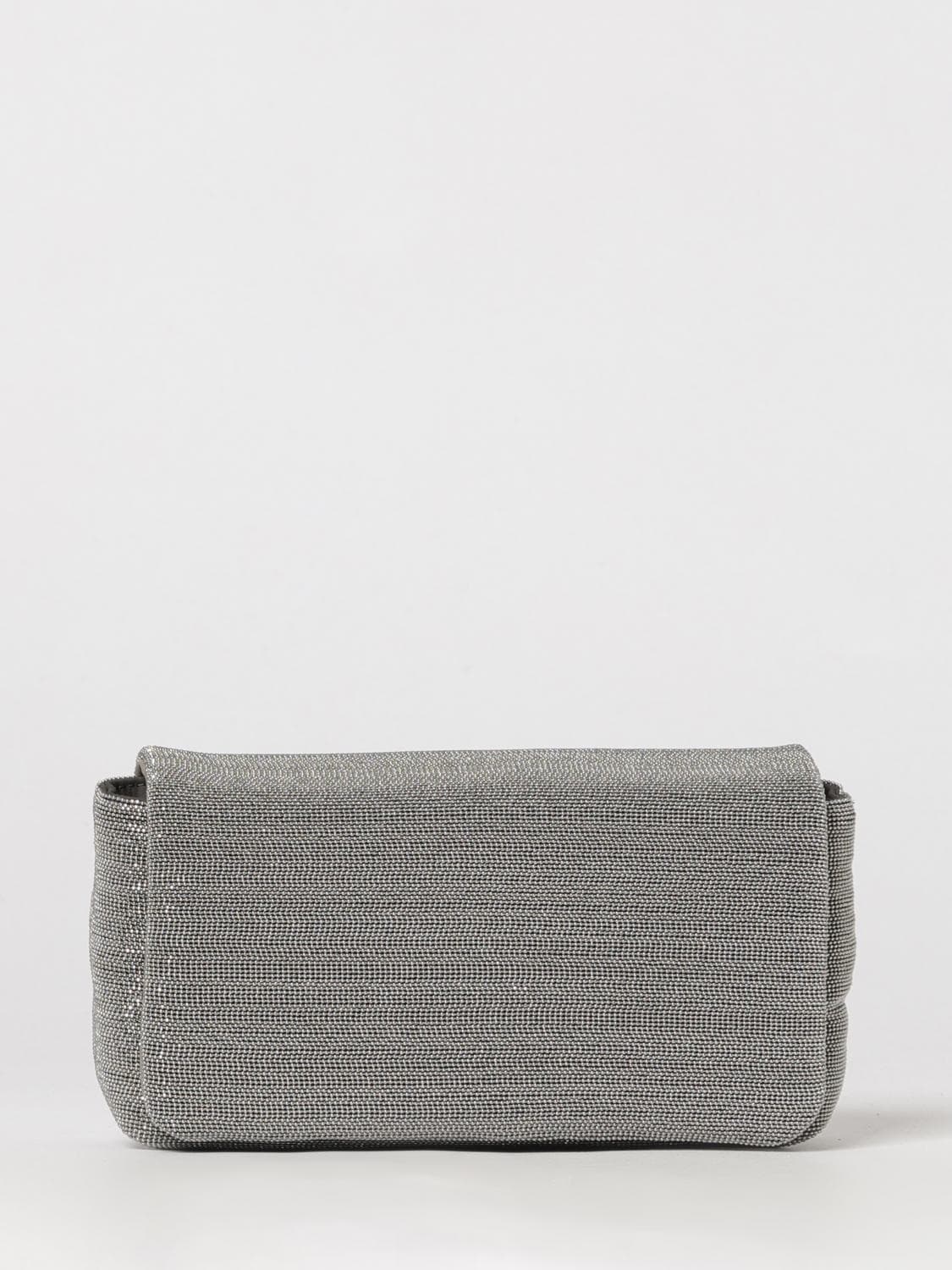 Brunello Cucinelli Leather Pouch with All Over Monile · OS