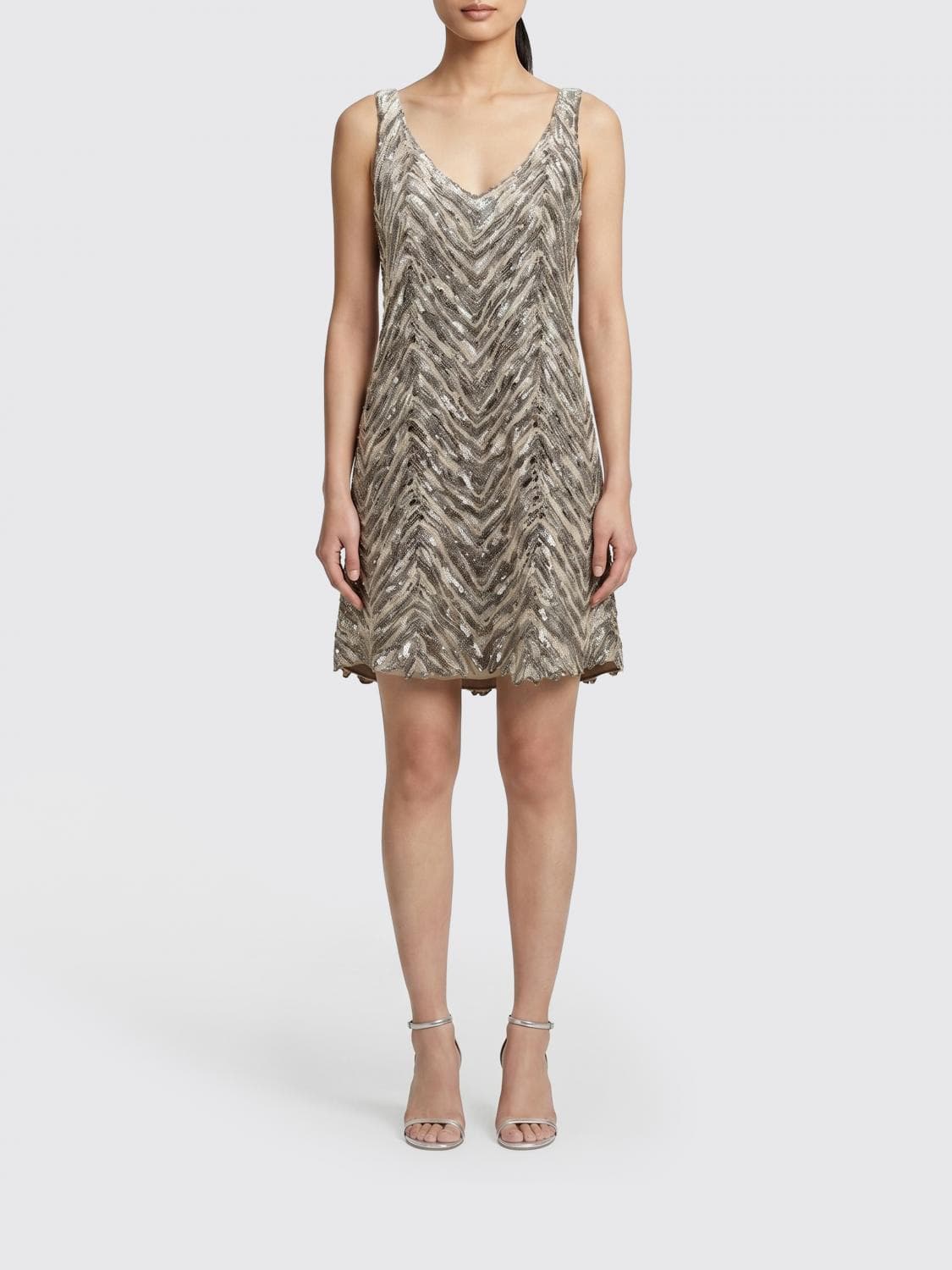 Brunello Cucinelli Linen Blend Mini Dress with Sequins · XXS