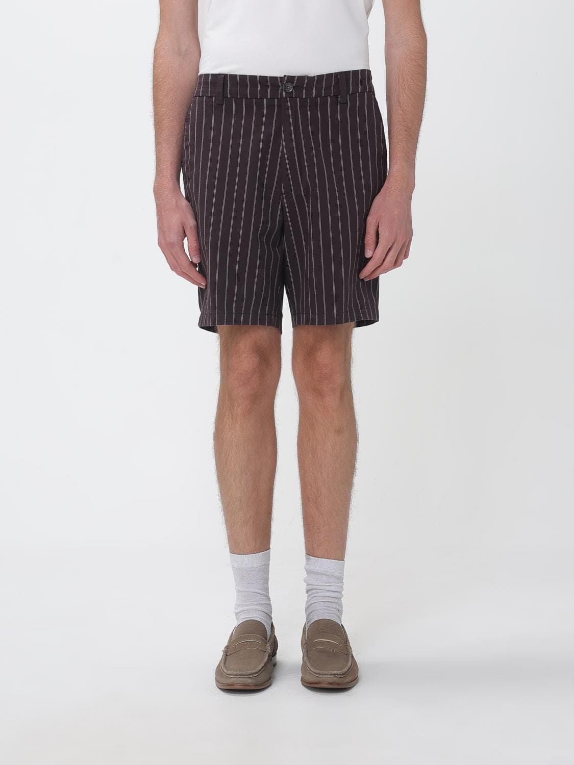 Boss Striped Stretch Cotton Shorts