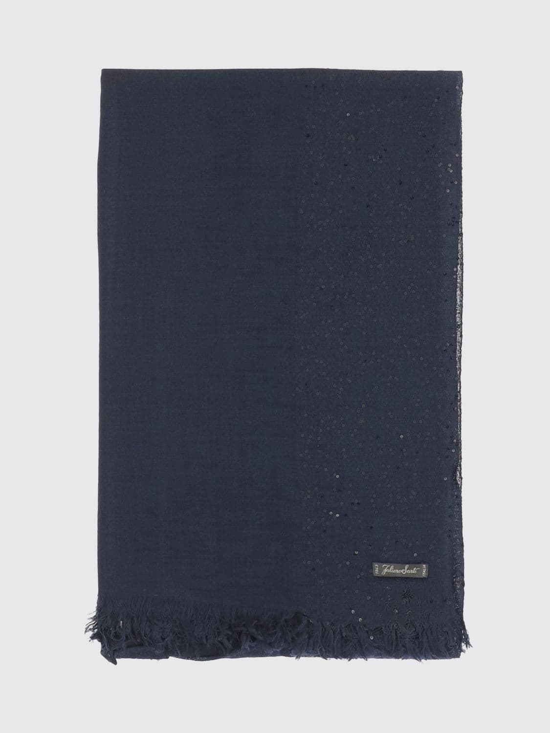 Faliero Sarti Virgin Wool Blend Scarf with Sequins