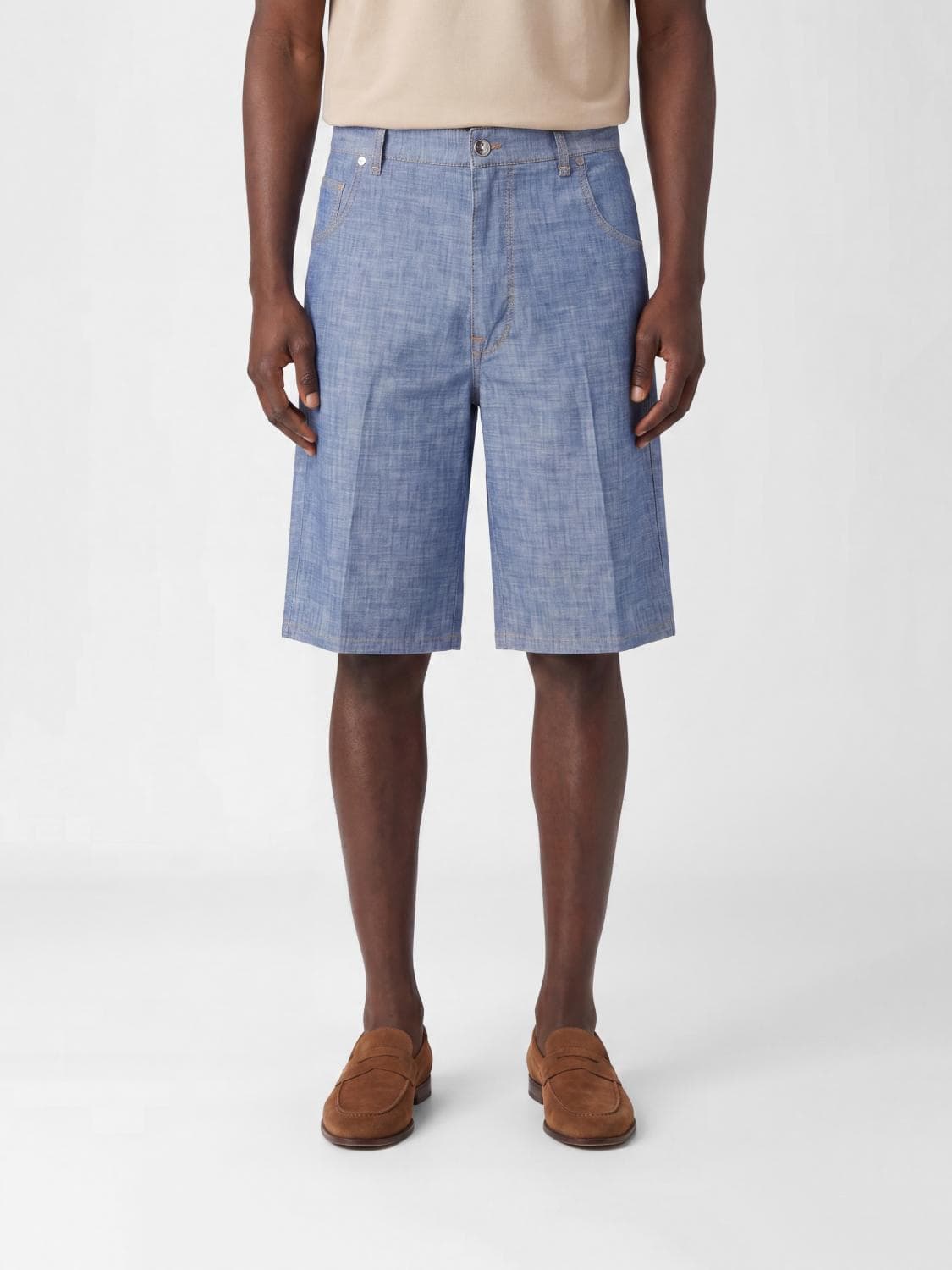 Fendi Chambray Shorts
