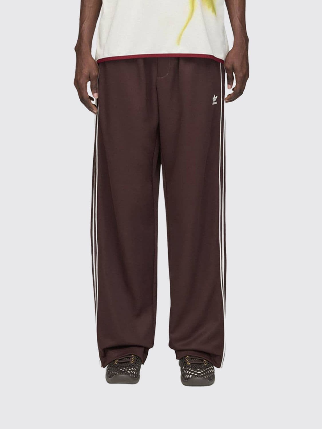 Adidas Originals By Wales Bonner Wales Bonner x Adidas Originals Wide Leg Track Trousers in Recycled Cotton Blend · L