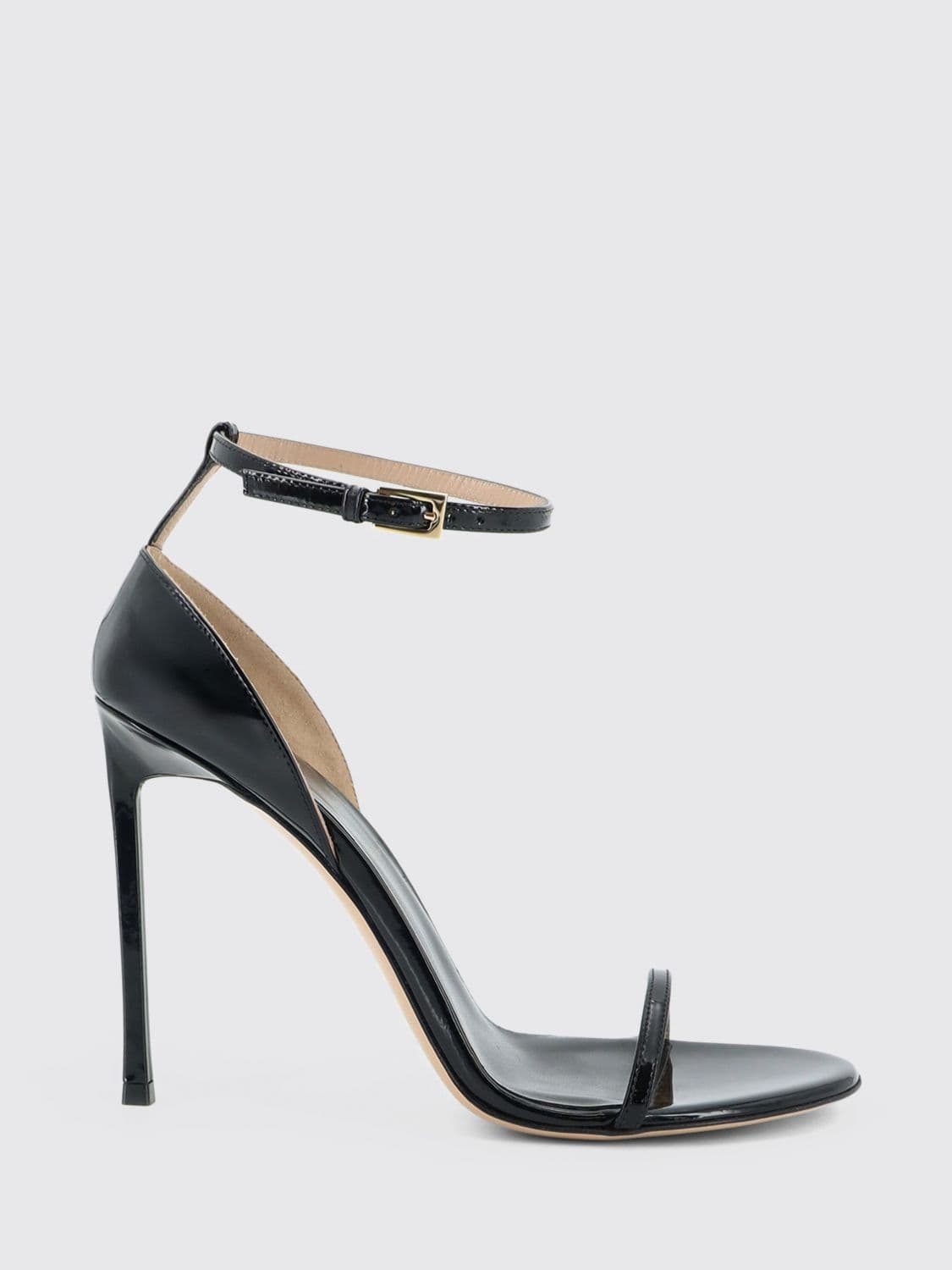 Tom Ford Vertigo Patent Leather Stiletto Sandals with Ankle Strap