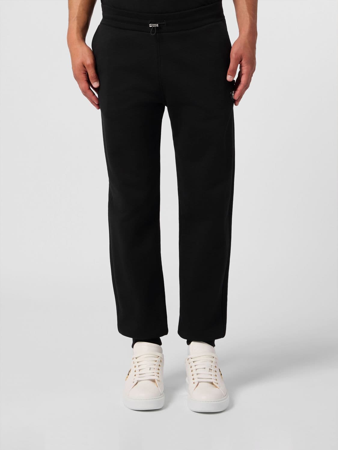 Billionaire Cotton Jogging Trousers with Drawstring Waist and Slant Pockets