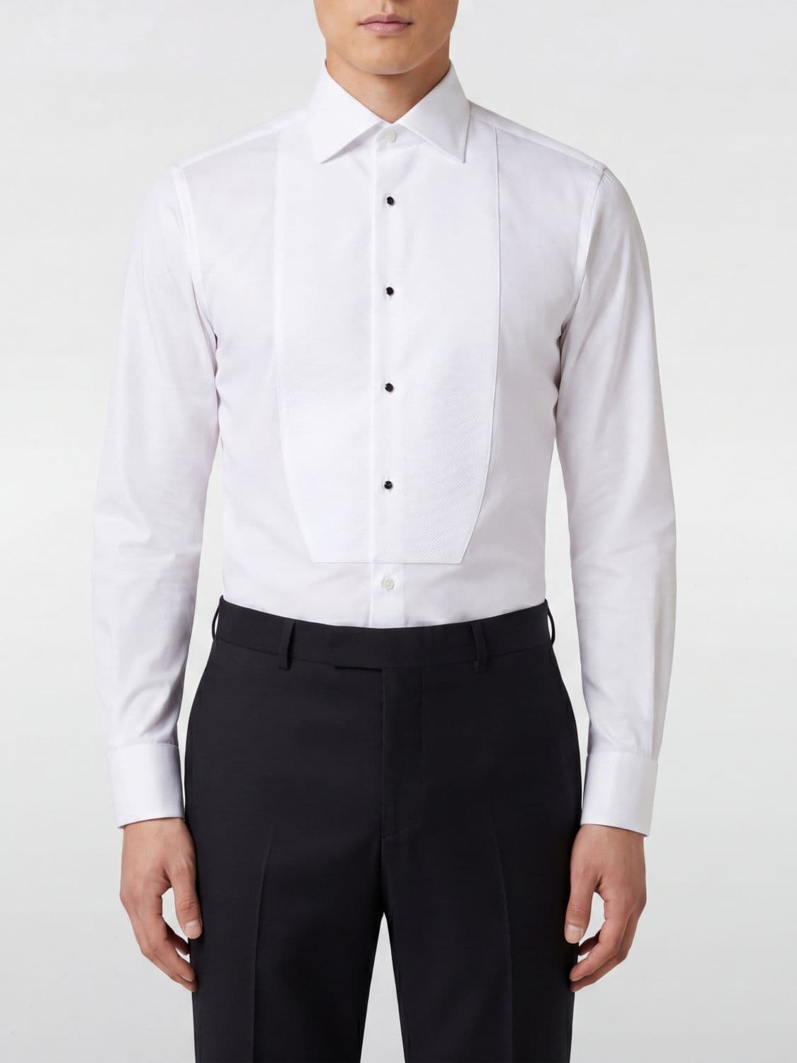 Dolce & Gabbana Slim Fit Cotton Poplin Shirt with Italian Collar