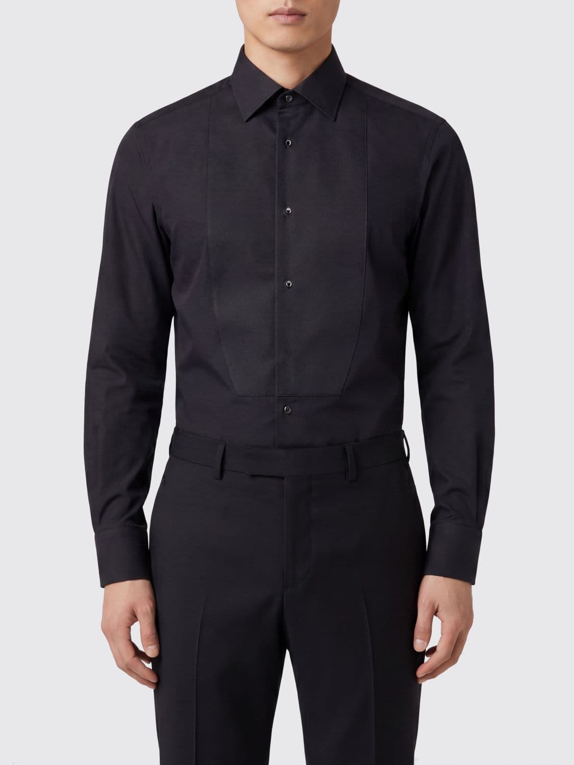 Dolce & Gabbana Slim Fit Cotton Poplin Shirt with Italian Collar