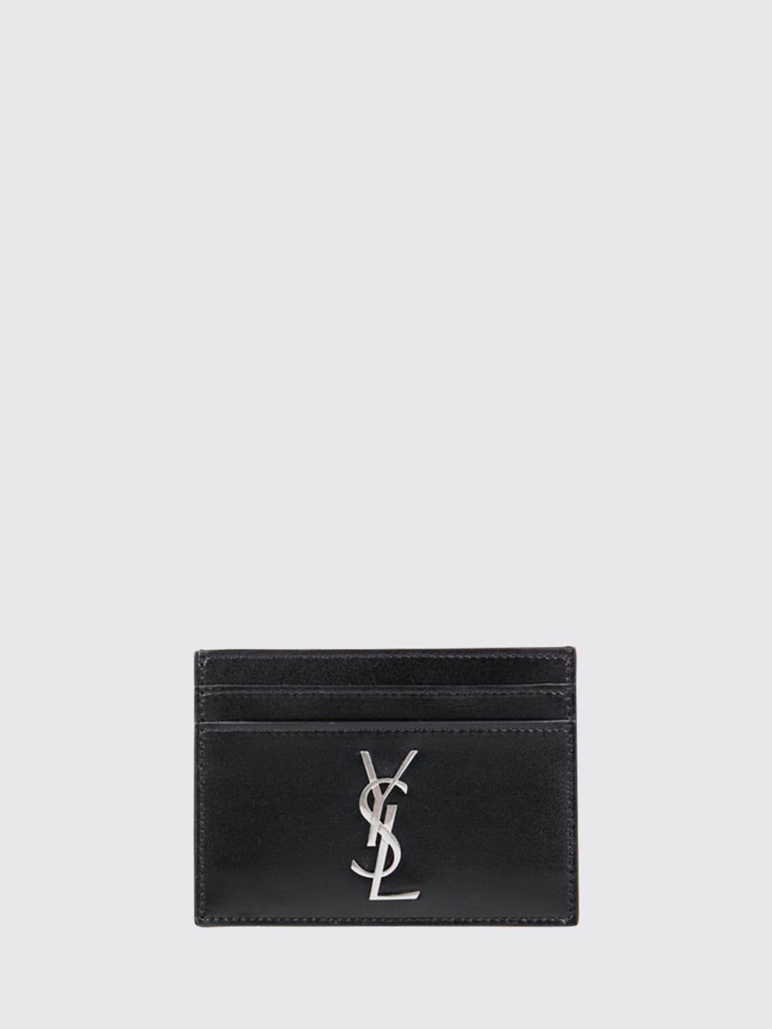 Saint Laurent Cassandre Flat Card Holder in Calfskin with YSL Monogram