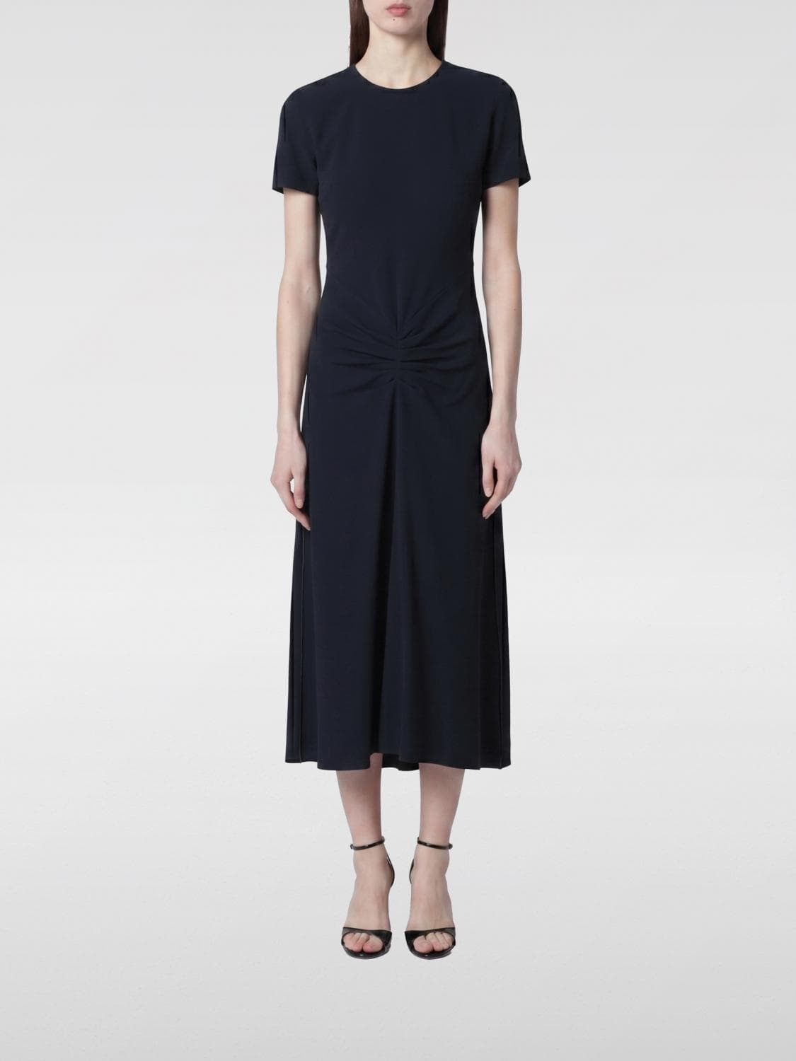 Victoria Victoria Beckham Midi Jersey Sheath Dress with Ruched Waist · 10