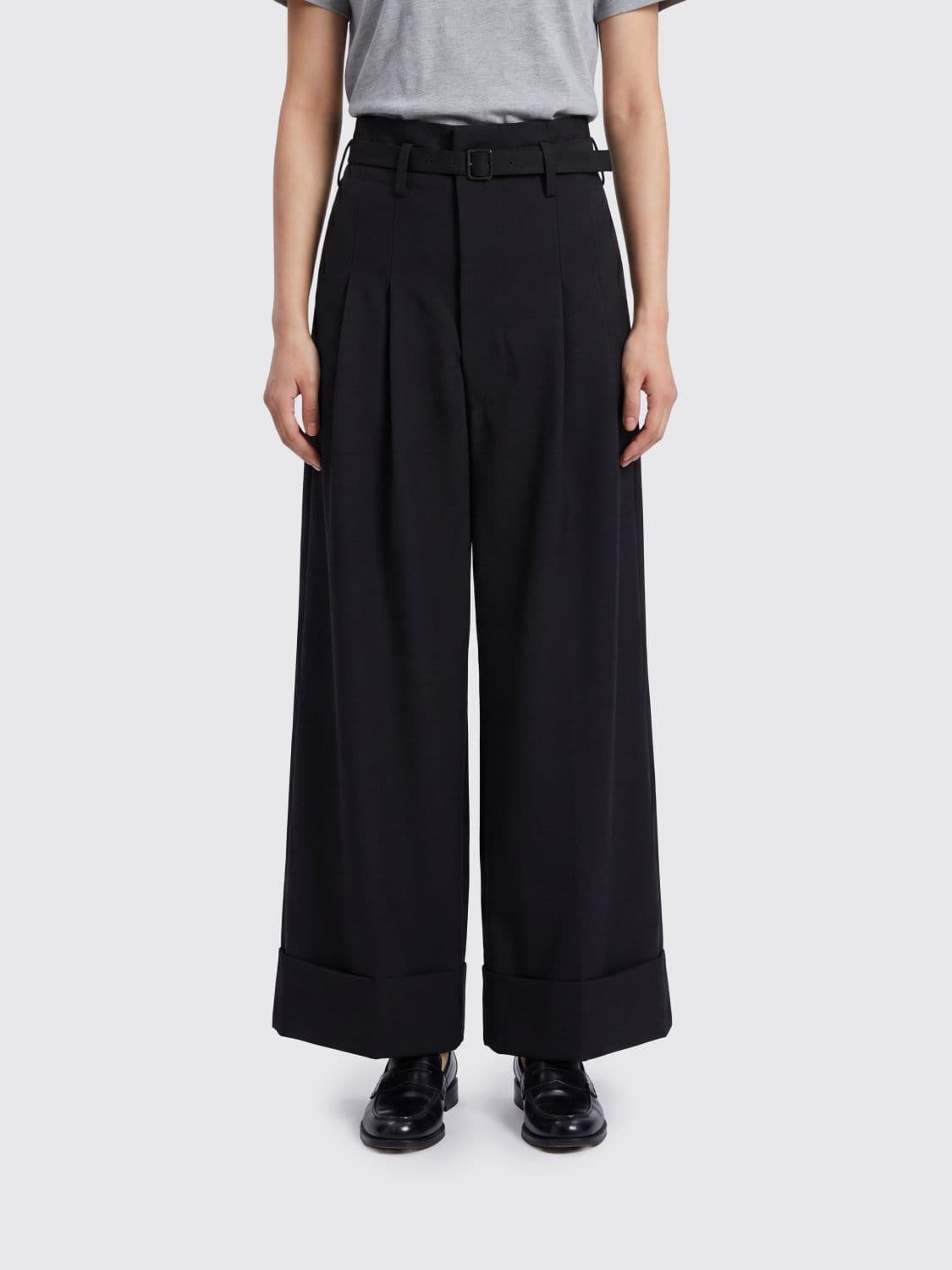Junya Watanabe High-Waisted Wide-Leg Wool Blend Palazzo Trousers