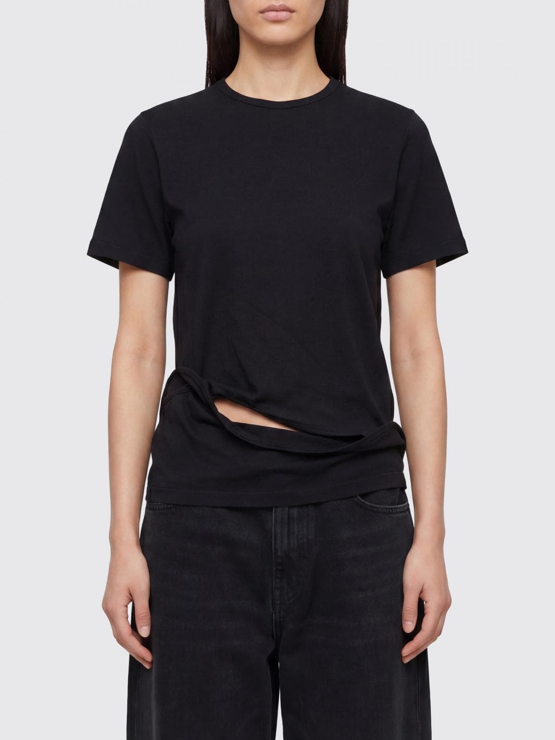 Junya Watanabe Cut-Out Design Nylon Crew-Neck T-Shirt