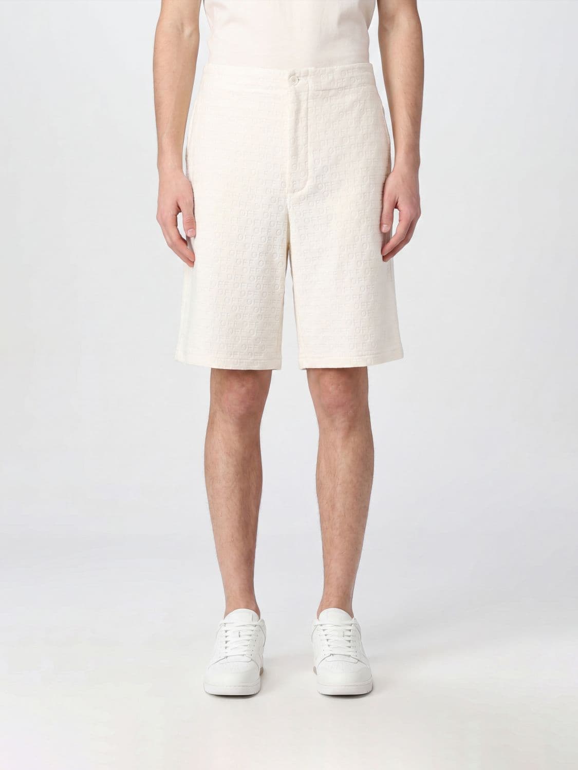 Off-White Shorts Men color Yellow Cream