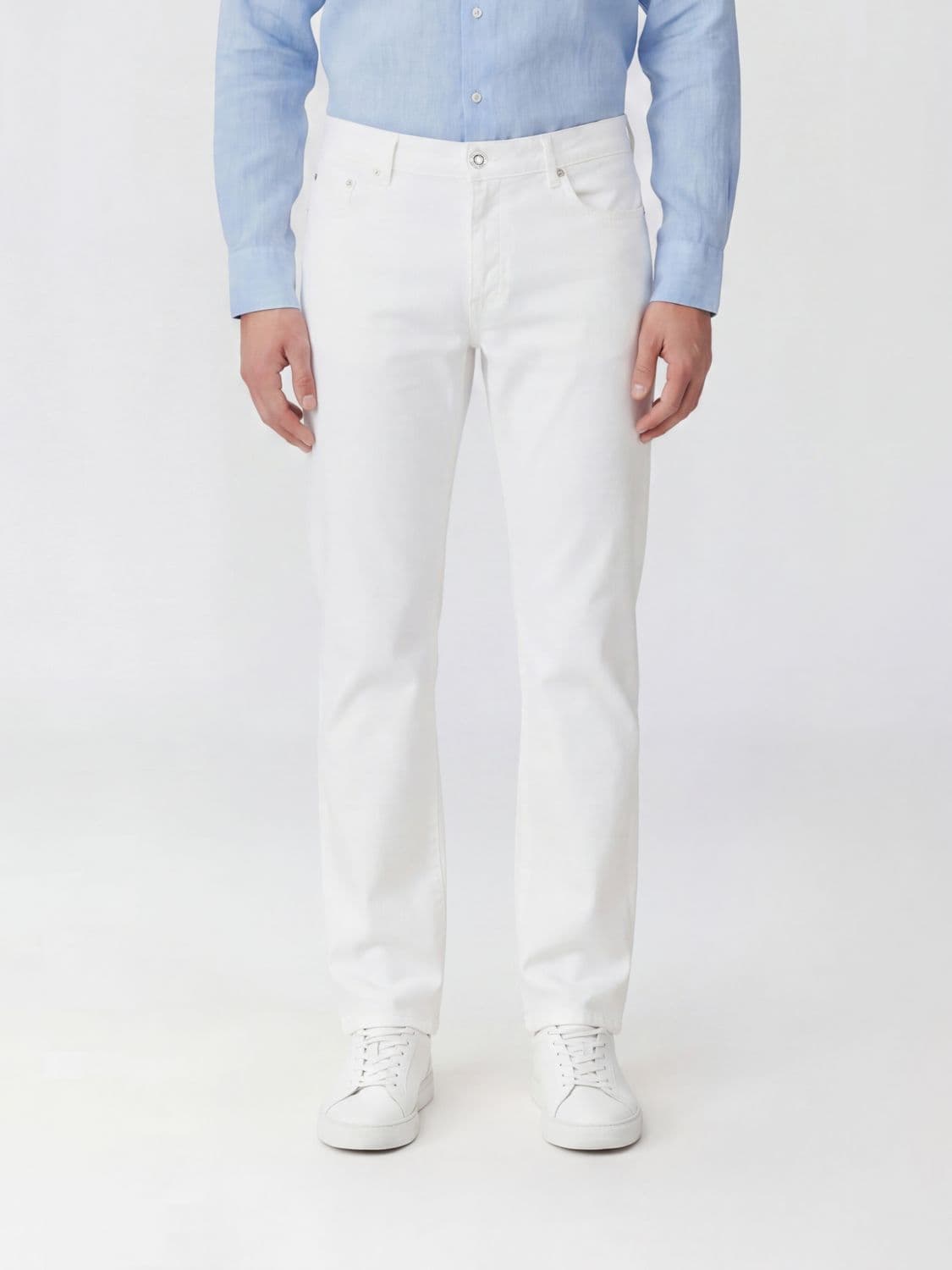 120% Lino Pants Men color White