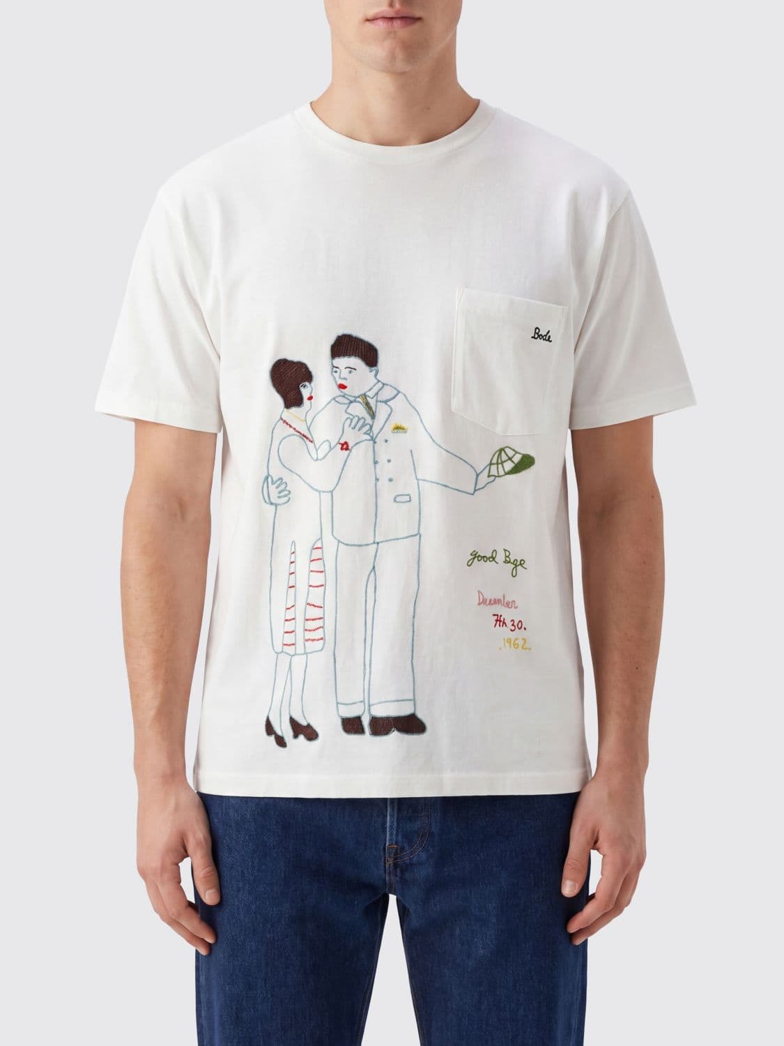 Bode T-Shirt Men color Yellow Cream
