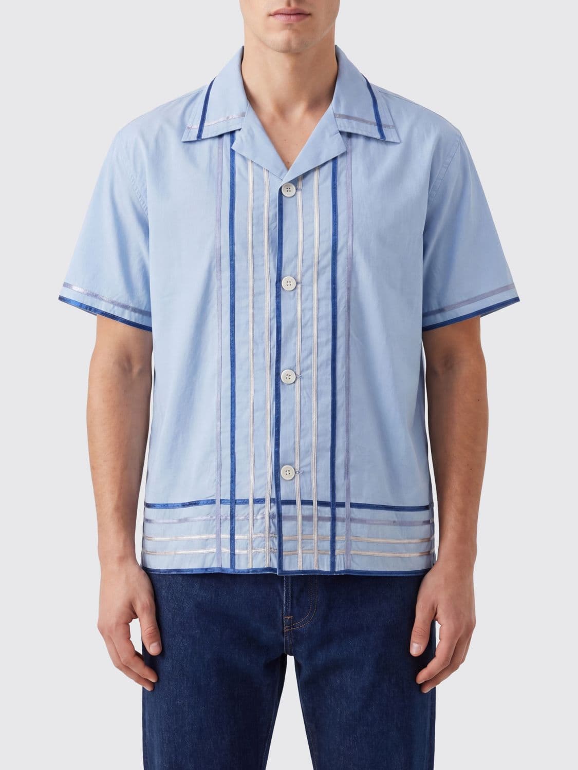 Bode Shirt Men color Blue