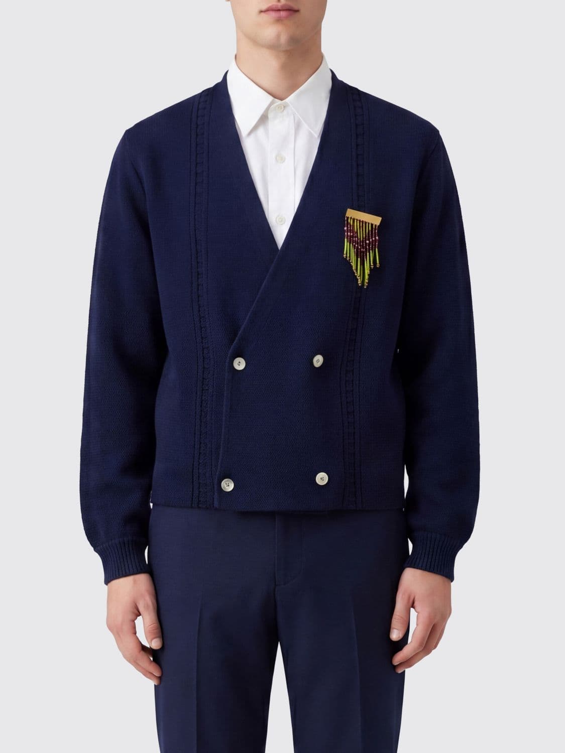 Bode Sweater Men color Navy