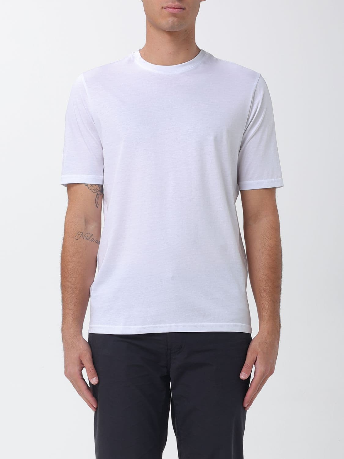 Xc Basic Short-Sleeved Crew Neck T-Shirt in Cotton with a Slim Fit
