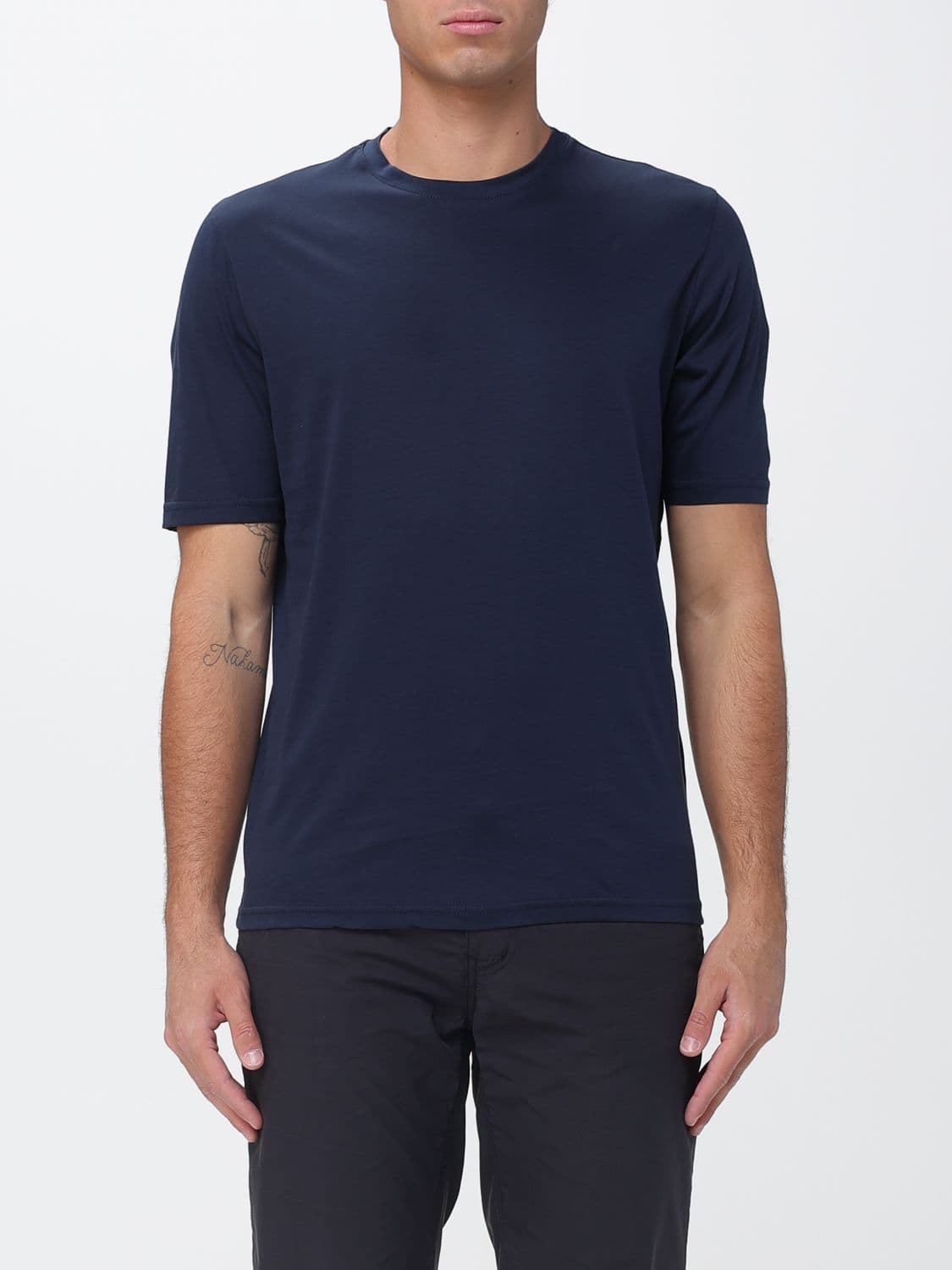 Xc Basic Short-Sleeved Crew Neck T-Shirt in Cotton with a Slim Fit