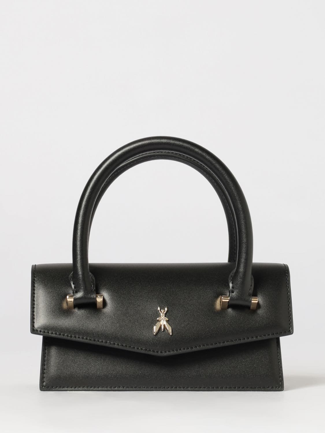 Patrizia Pepe Fly Bamby Mini Handbag in Calfskin Leather with Shoulder Strap · OS