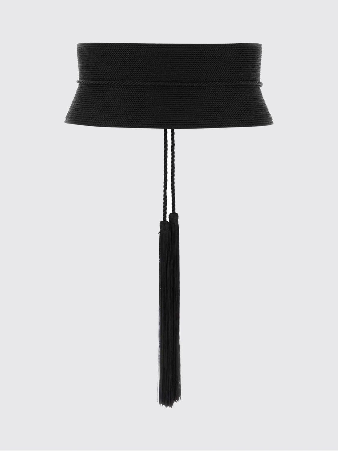 Alaïa Wide Bustier Belt in Viscose and Leather with Tassel Tie-Closure · 80