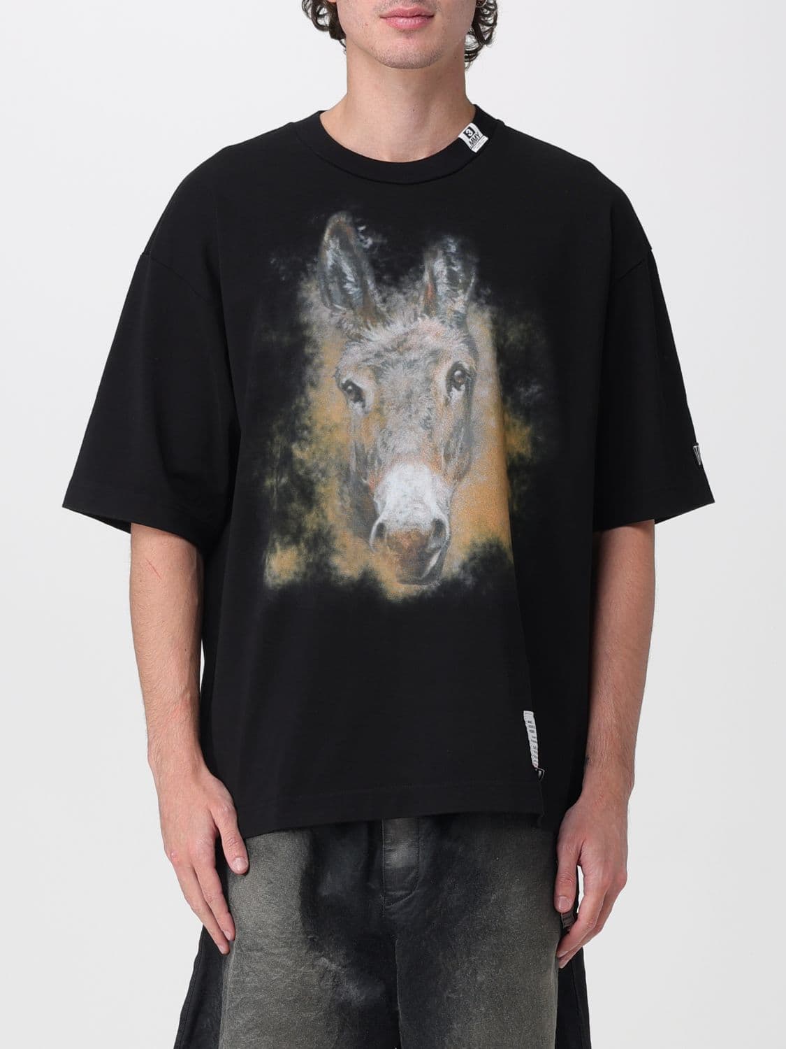 Maison Mihara Yasuhiro Oversized Cotton T-shirt with Animal Print