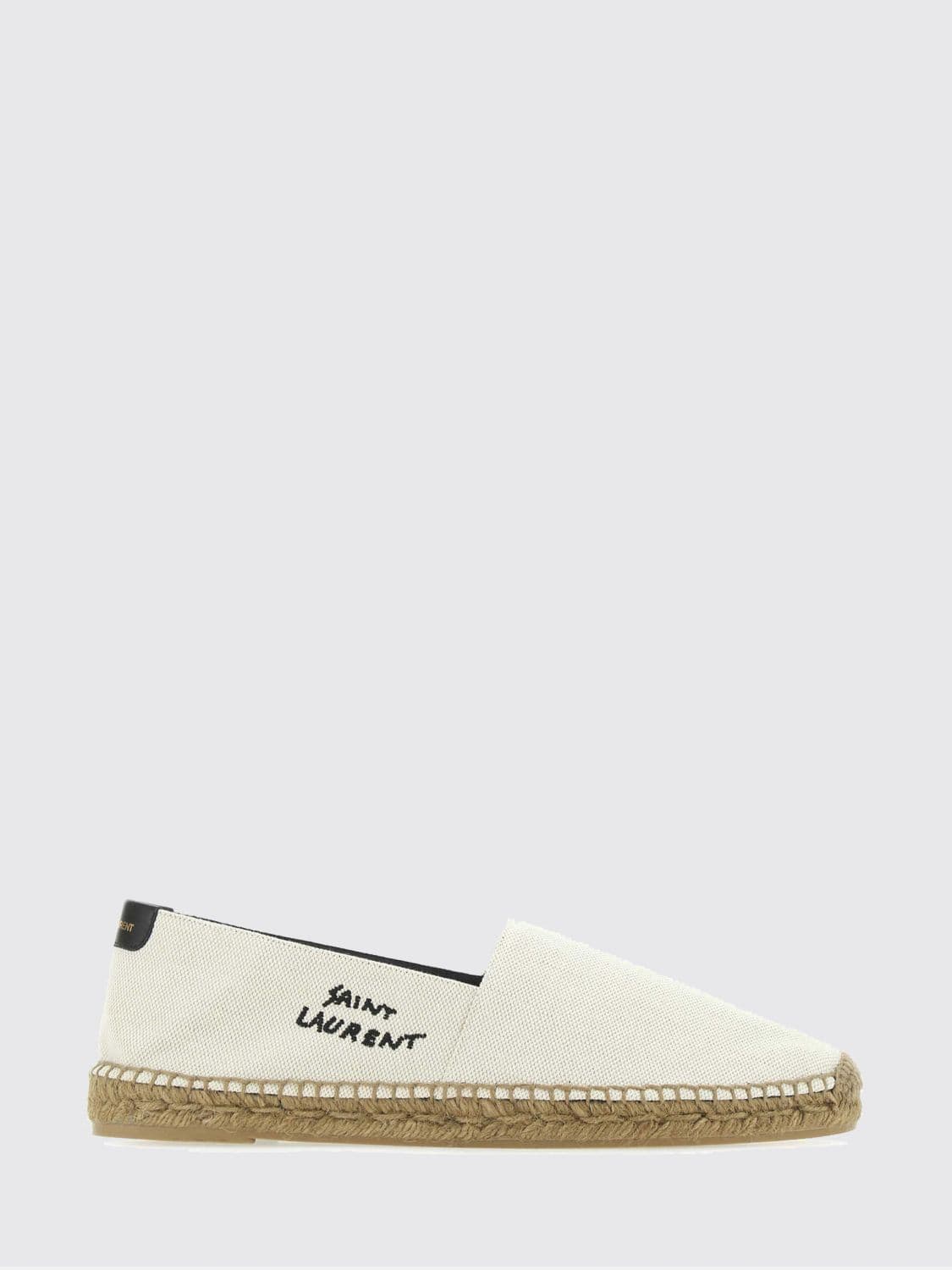 Saint Laurent Classic Espadrilles in Linen and Cotton Canvas with Embroidered Logo