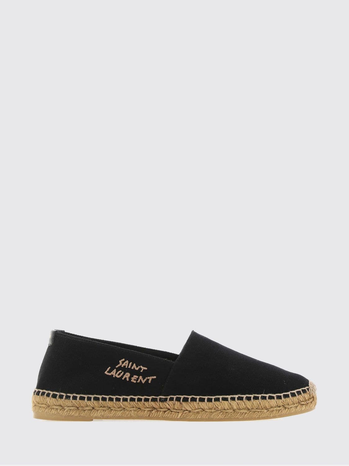 Saint Laurent Classic Espadrilles in Linen and Cotton Canvas with Embroidered Logo
