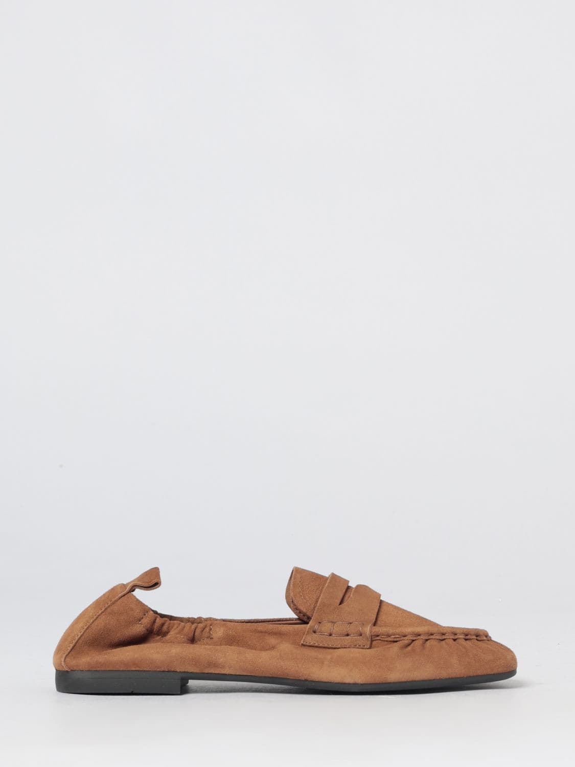 Paia Copenhagen Suede Calfskin Loafers with Penny Bar