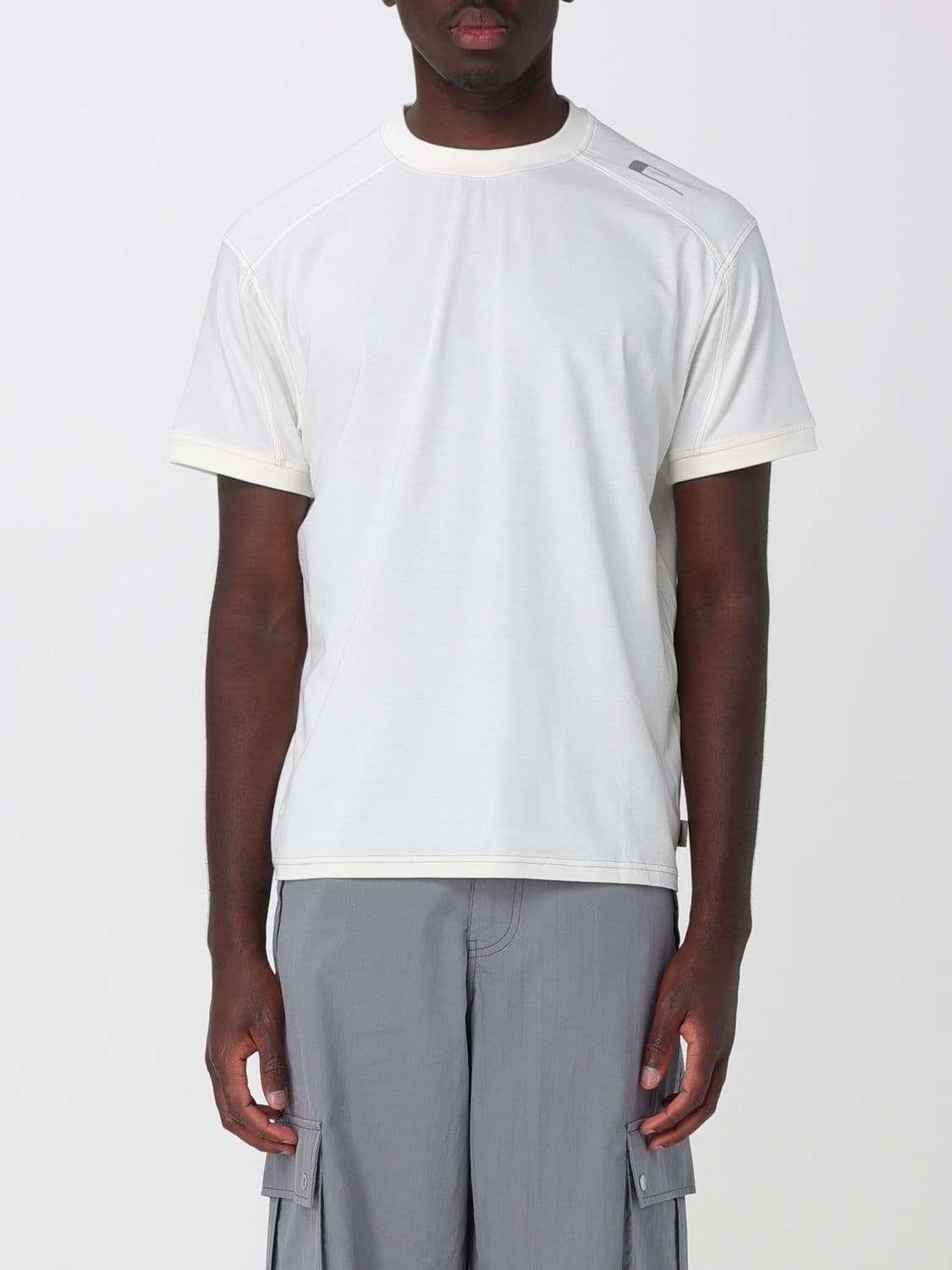 Carrer Crewneck T-shirt in Cotton Blend with Contrast Logo