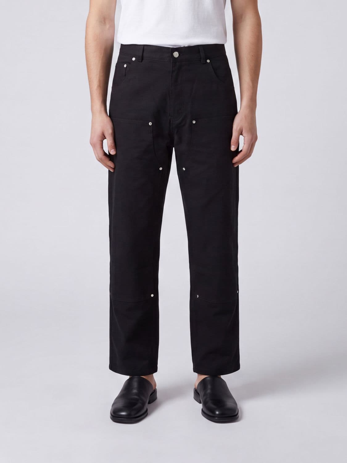 Carrer Knee-Length Cotton Shorts with Belt Loops