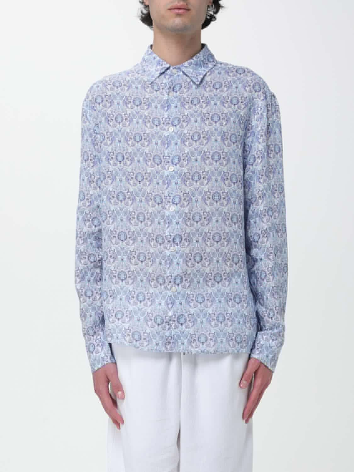 Peninsula Shirt Men color Gnawed Blue