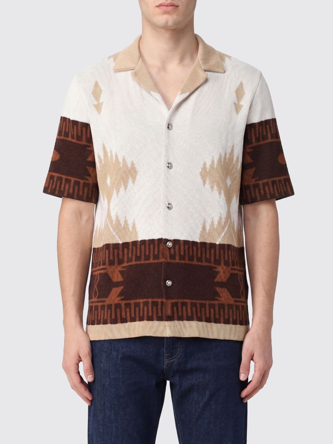 Alanui Shirt Men color Sand