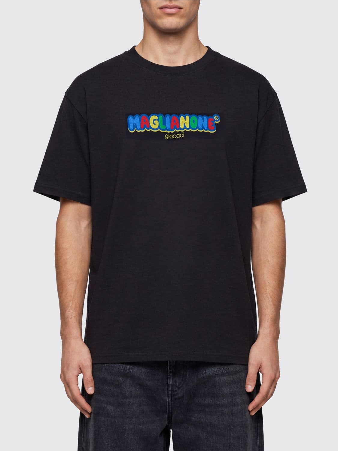 Magliano Relaxed Fit Cotton Crew-Neck T-Shirt with Contrasting Logo
