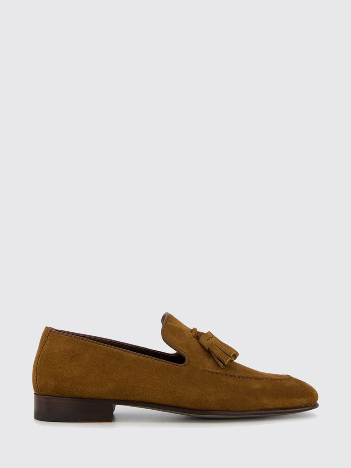 Manolo Blahnik Classic Suede Loafers with Tassels and Raised Seam