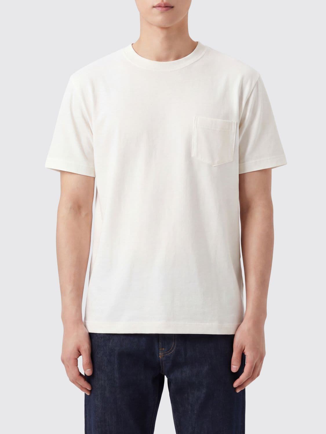 Howlin Crew Neck T-Shirt in Cotton Blend with a Chest Patch Pocket