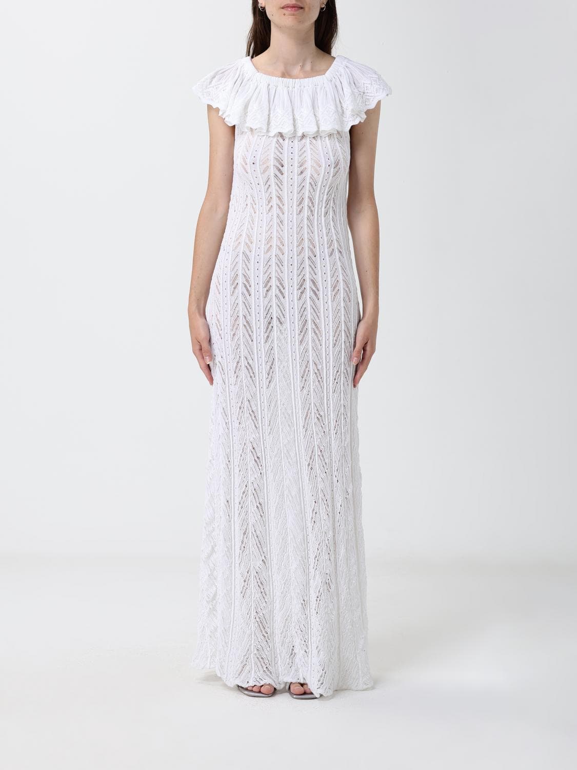 Antonino Valenti Capri Off-the-Shoulder Evening Gown with Ruffles