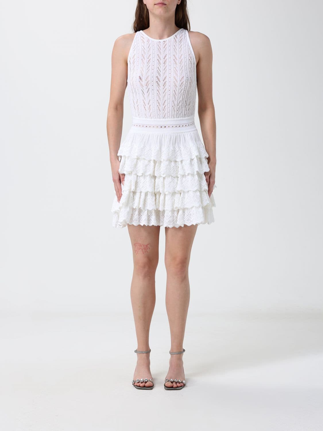 Antonino Valenti Victoria Openwork Knit Halterneck Mini Dress