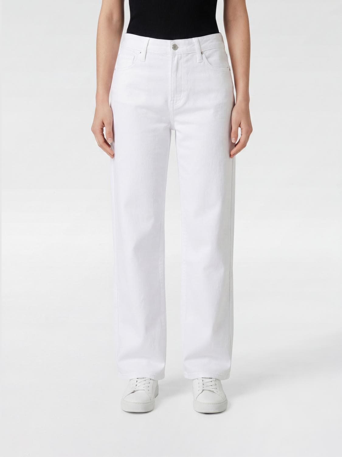 Paige High-Waisted Straight Jeans in Stretch Cotton Denim · 25