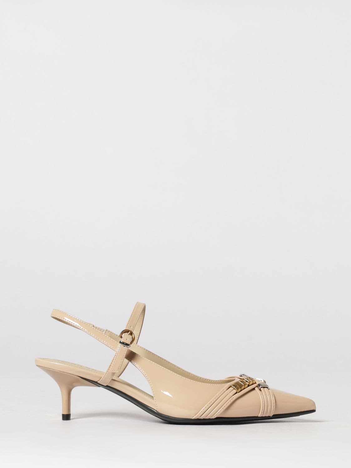 Pinko Patent Leather Slingback Court Shoes with Studs and Medium Heel