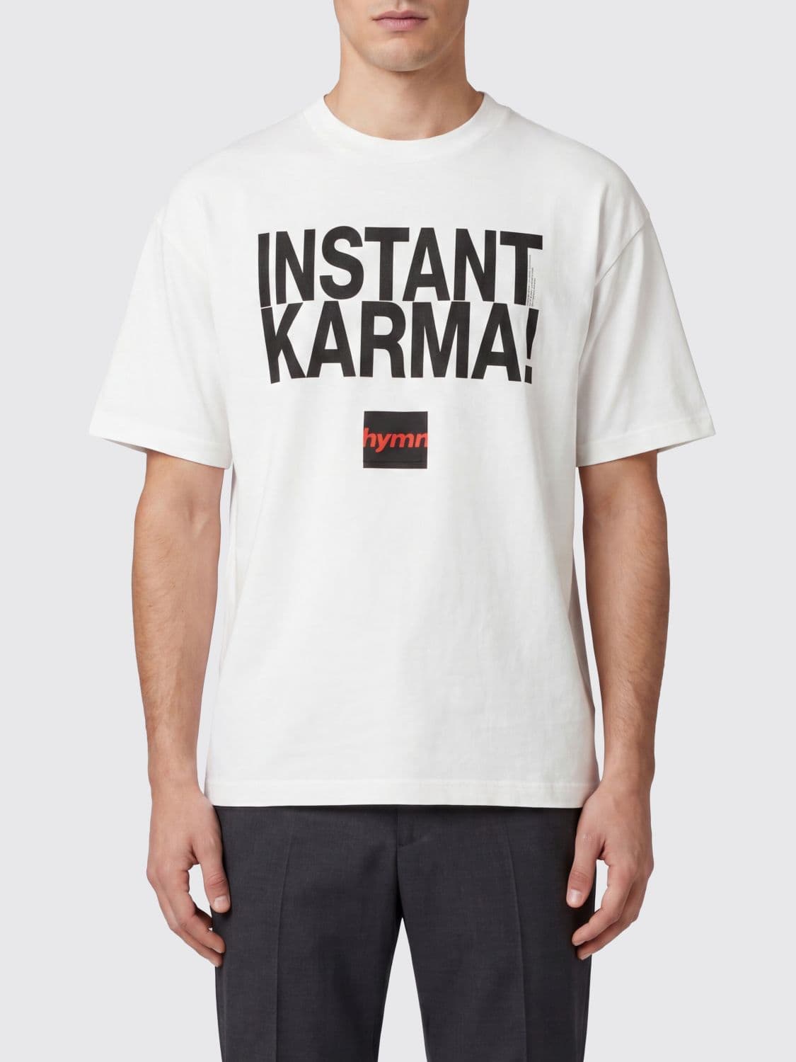 Saint Mxxxxxx Slogan-Print Crewneck Cotton T-Shirt in a Regular Fit